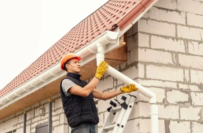 Pose et remplacement de gouttières à Pavezin